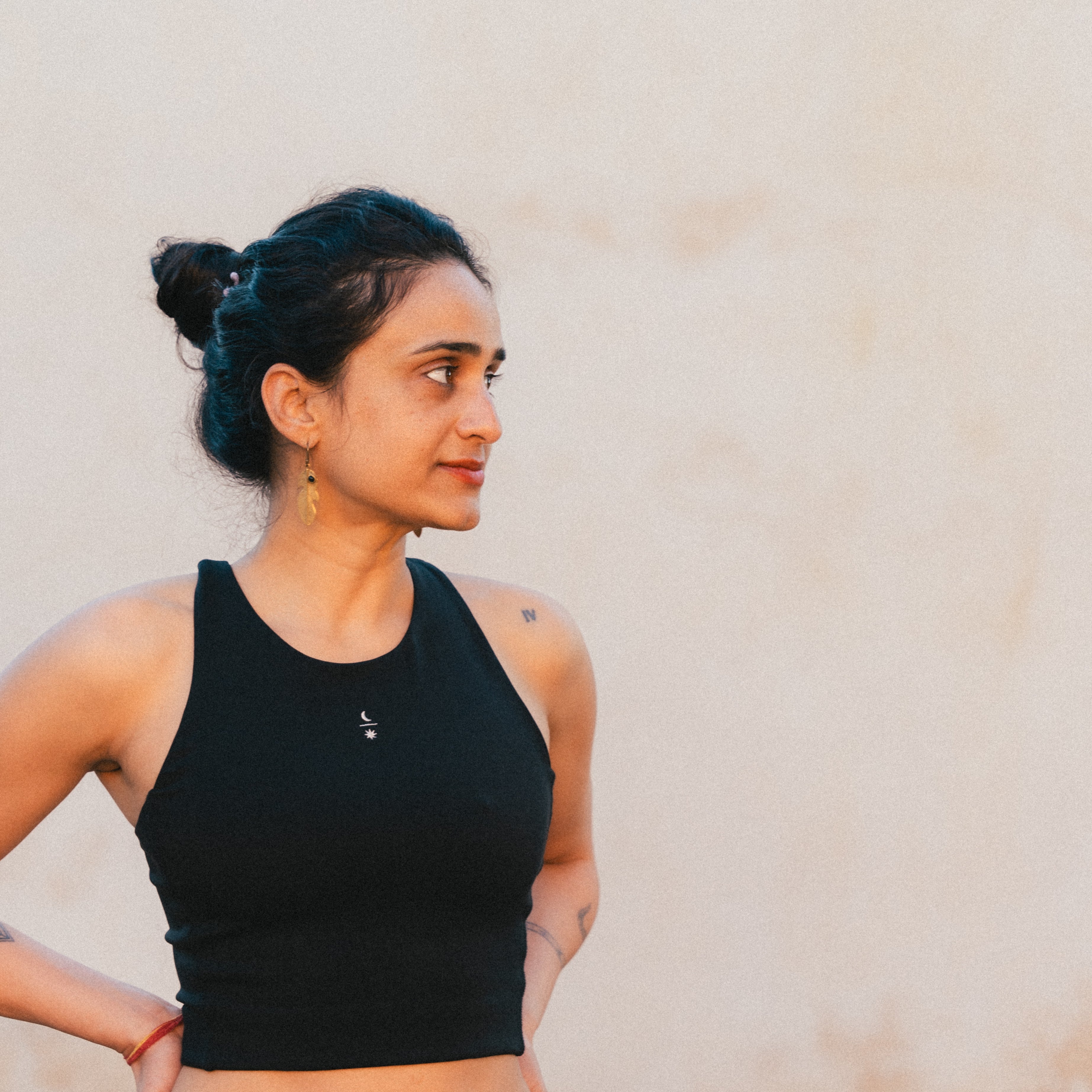 Women's Yoga & Pilates Sports Bra | Midnight Black | Tencel