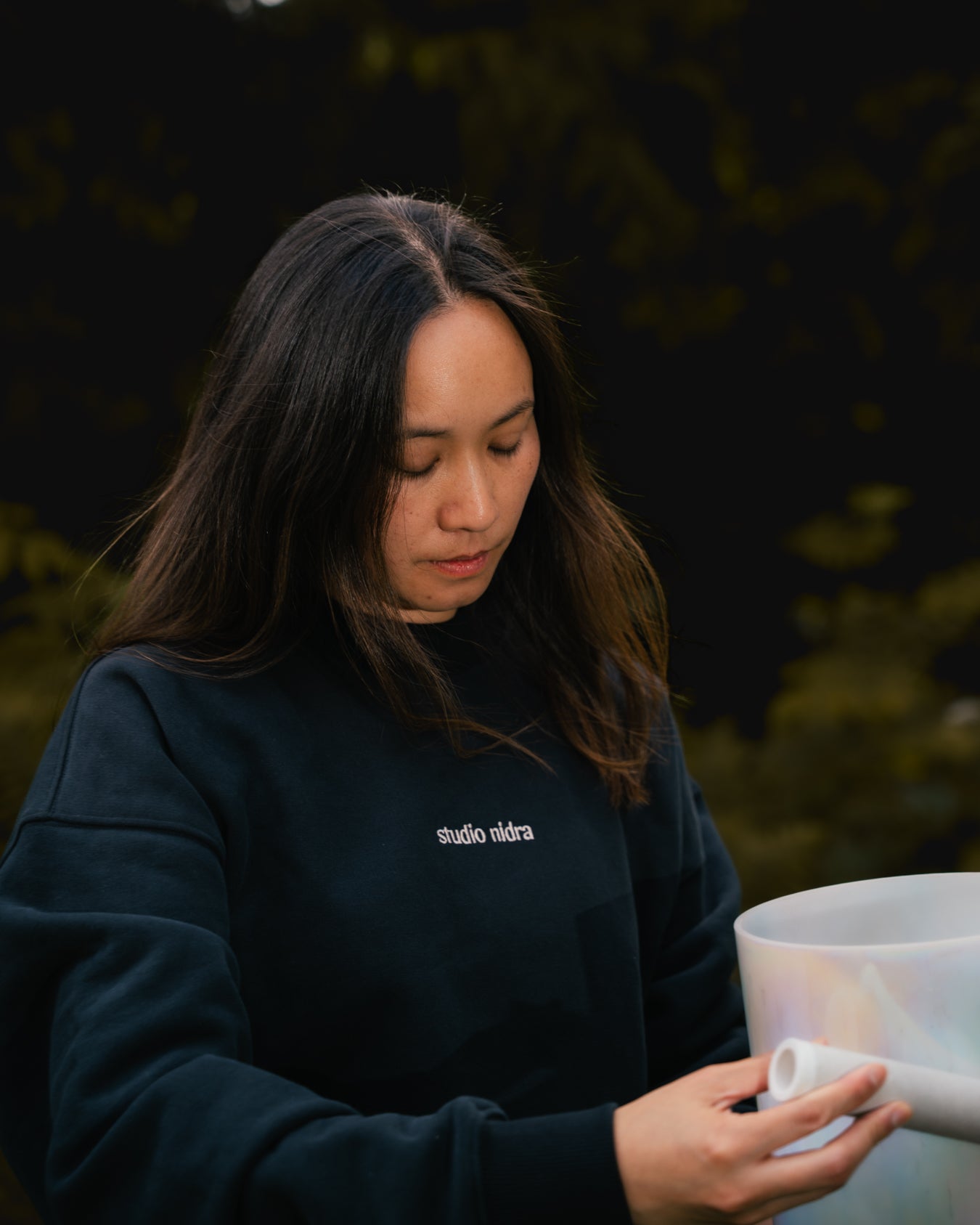 Crewneck Sweatshirt | Midnight Black | Organic Cotton - Studio Nidra